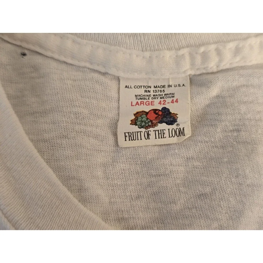 Vintage 90s John Lennon T-Shirt Graphic Give Peace A Chance USA Made Fruit Loom - Picture 8 of 16